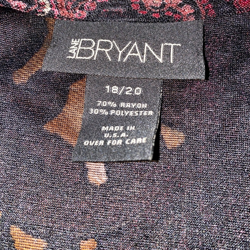 Vintage 90s Lane Bryant Red and Purple Paisley Wrap Style Blouse 18/20 - Picture 5 of 6
